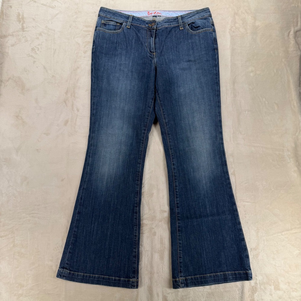 Boden Bootcut Jeans Womens 16R Blue Excellent Mid Rise Stretch Denim WC071